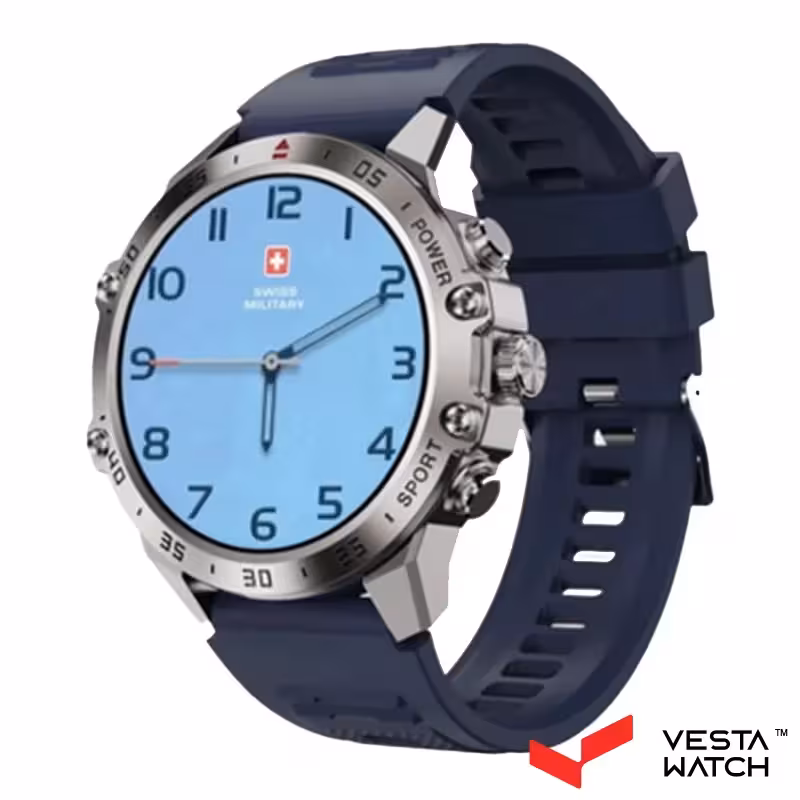 ساعت مچی هوشمند سوئیس میلیتاری SWISS MILITARY مدل DOM5-SilFBluSis