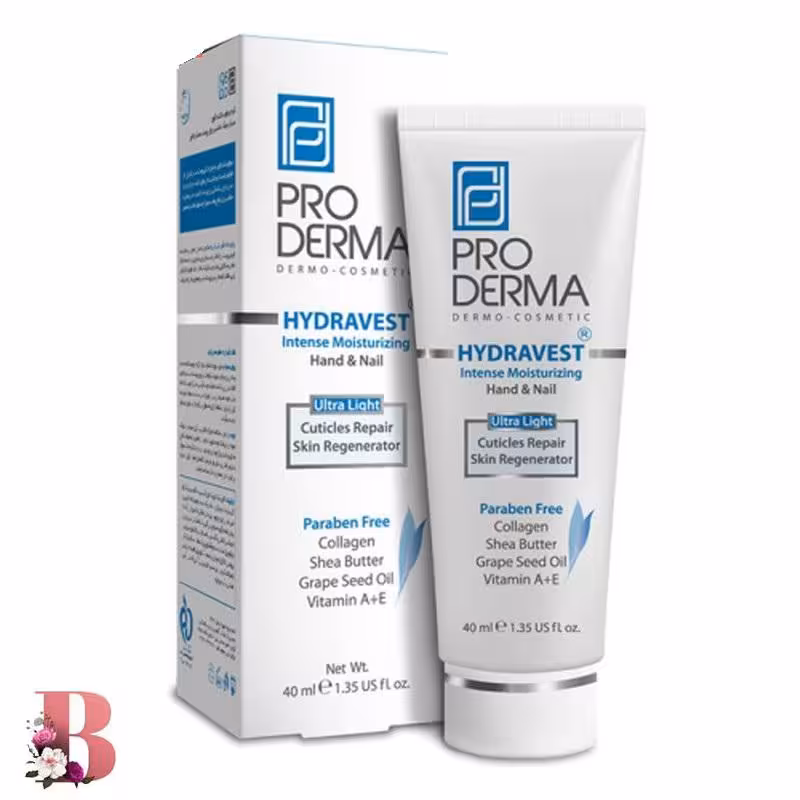کرم مرطوب کننده دست و ناخن پرودرما مدل HYDRAVEST حجم 40 میلی لیتر | PRODERAMA SUNSCREEN & MOISTURIZING HAND & NAIL CREAM 40 ML