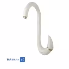 شیر سینک تکی راسان مدل هیپو سفید | خرید شیر سینک تکی راسان هیپو سفید