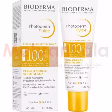 فلوئید ضد آفتاب رنگی فتودرم بایودرما مدل Claire Very Light SPF100 – کج جعبه