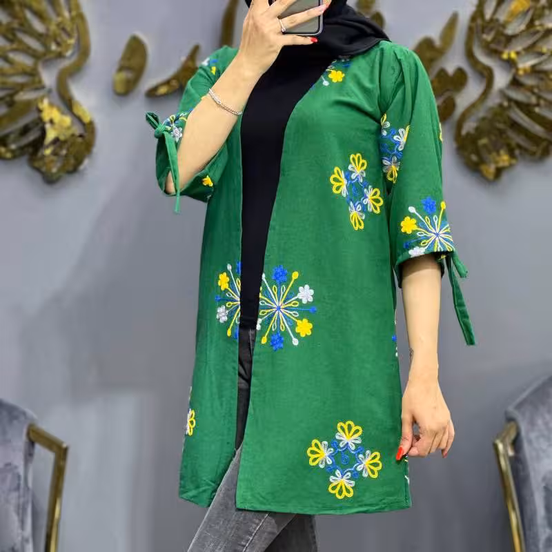 مانتو زنانه خامه دوزی جدید