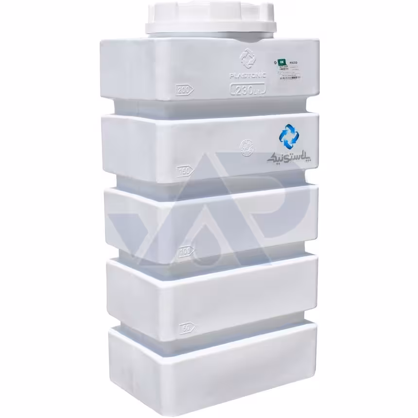 مخزن آب 300 لیتری سه لایه مکعبی پلاستونیک