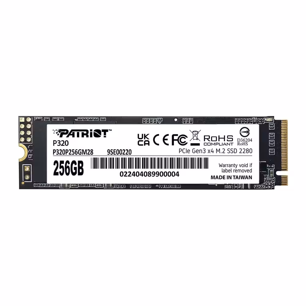 حافظه SSD M.2 پاتریوت مدل P320 – ظرفیت 256 گیگابایت