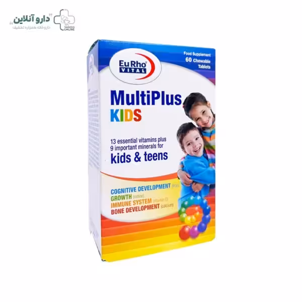 قرص جویدنی مولتی پلاس کیدز یوروویتال 60 عددی