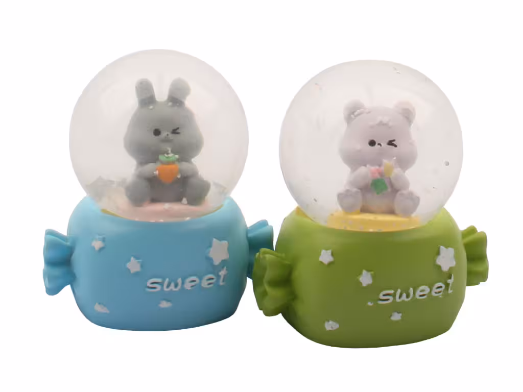 گوی شیشه ای چراغ دار طرح حیوانات سایز کوچک