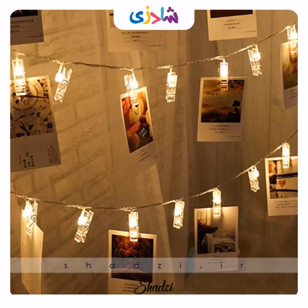 ریسه گیره عکس چراغدار برقی