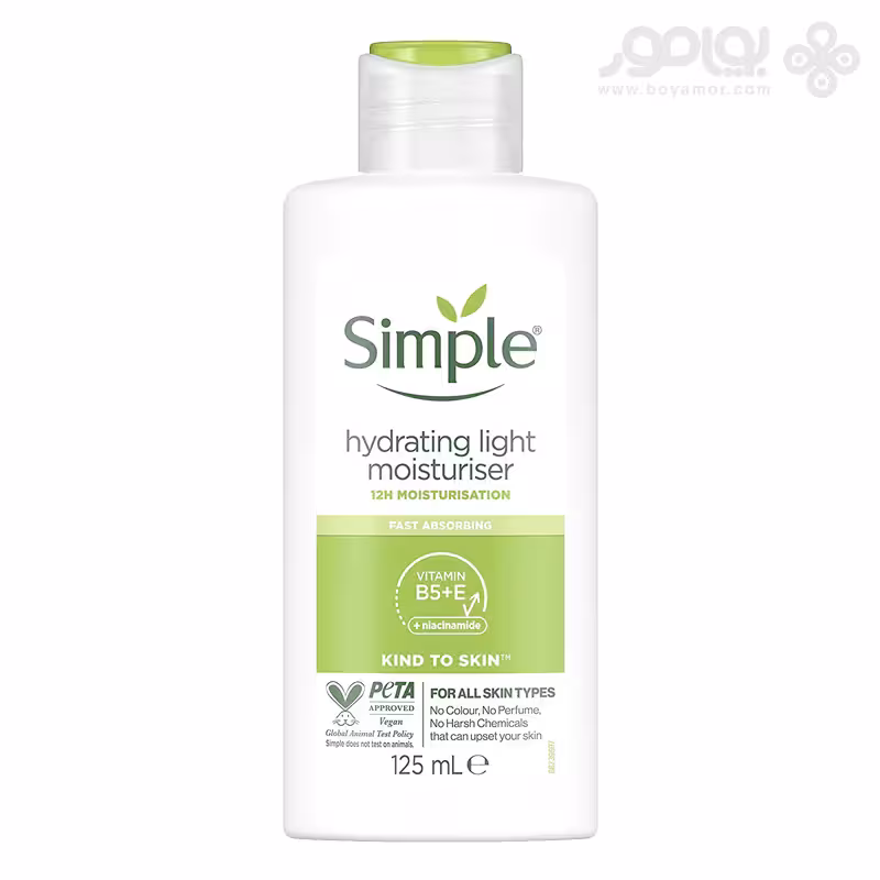 کرم آبرسان و مرطوب کننده سیمپل مدل LIGHT حجم 125 میل
