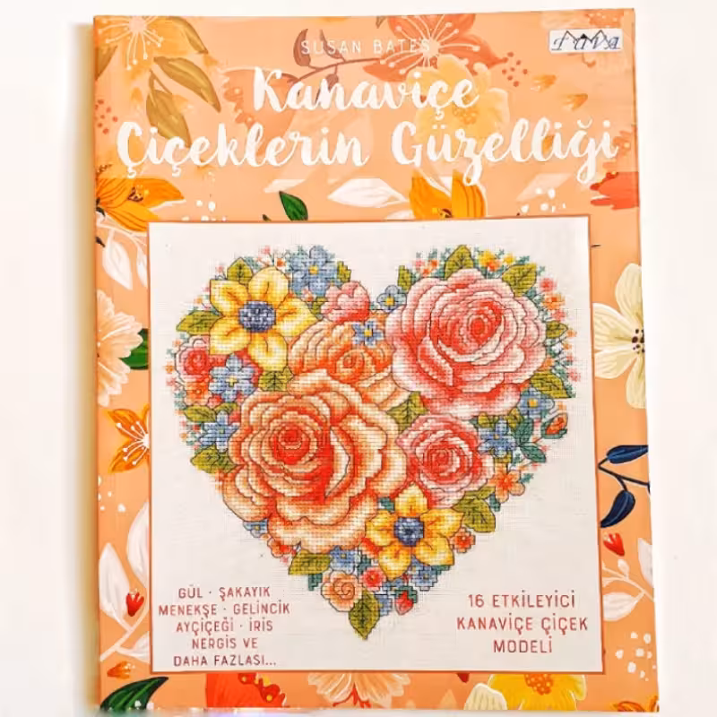 کتاب شماره دوزی Kanaviçe Çiçeklerin Güzelliği