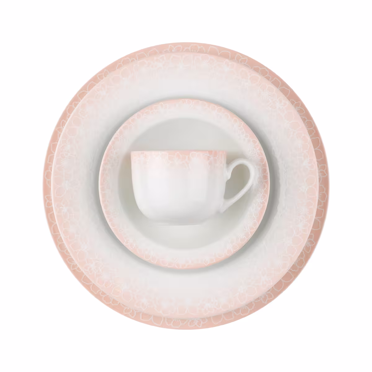 سرویس 102 پارچه 12 نفره طرح ساکورا صورتی