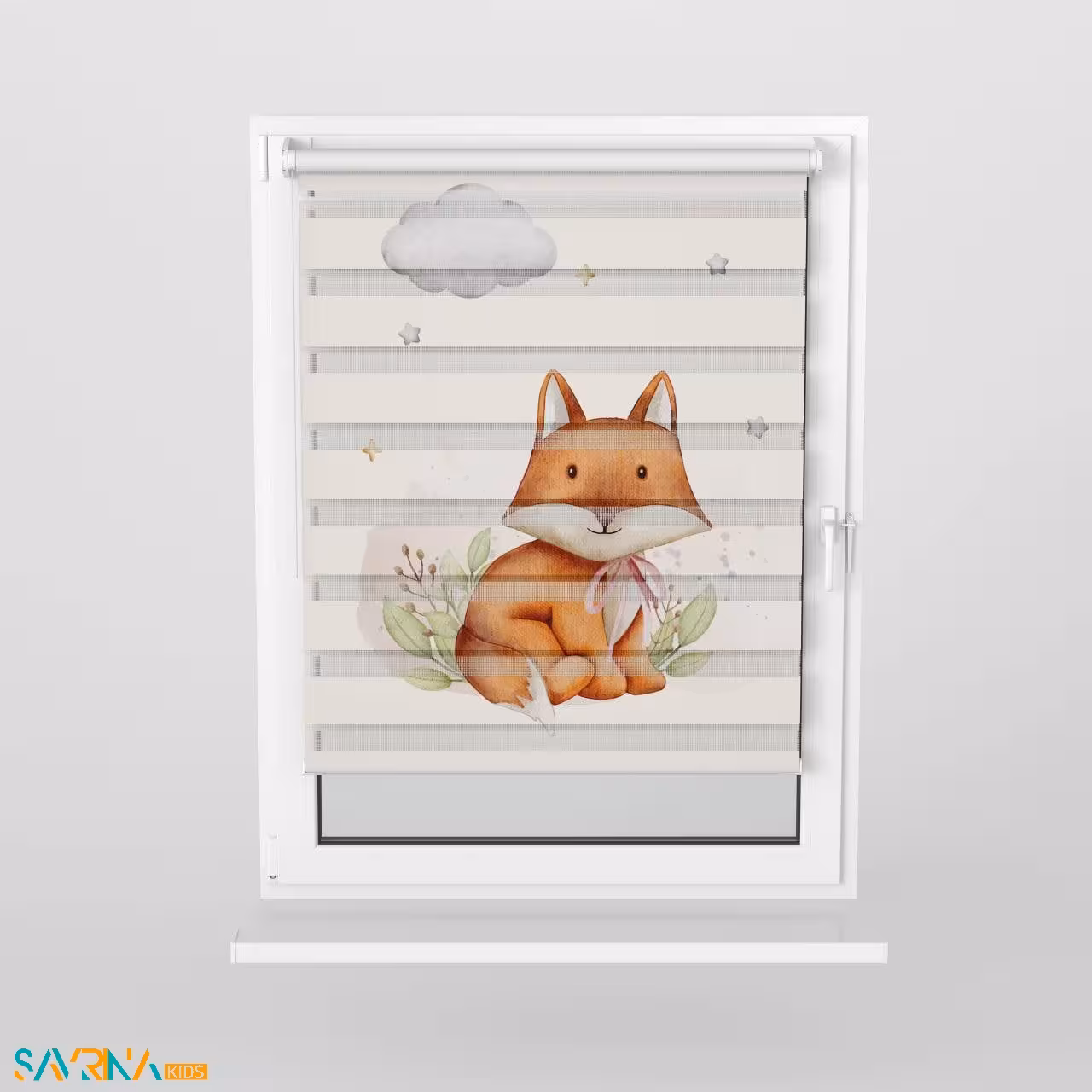 پرده زبرا بچگانه طرح روباه کوچولو کد A2928