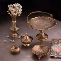 ست پذیرایی برنجی طلایی کد 030