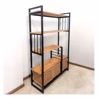 کتابخانه چهار طبقه کشو حصیری