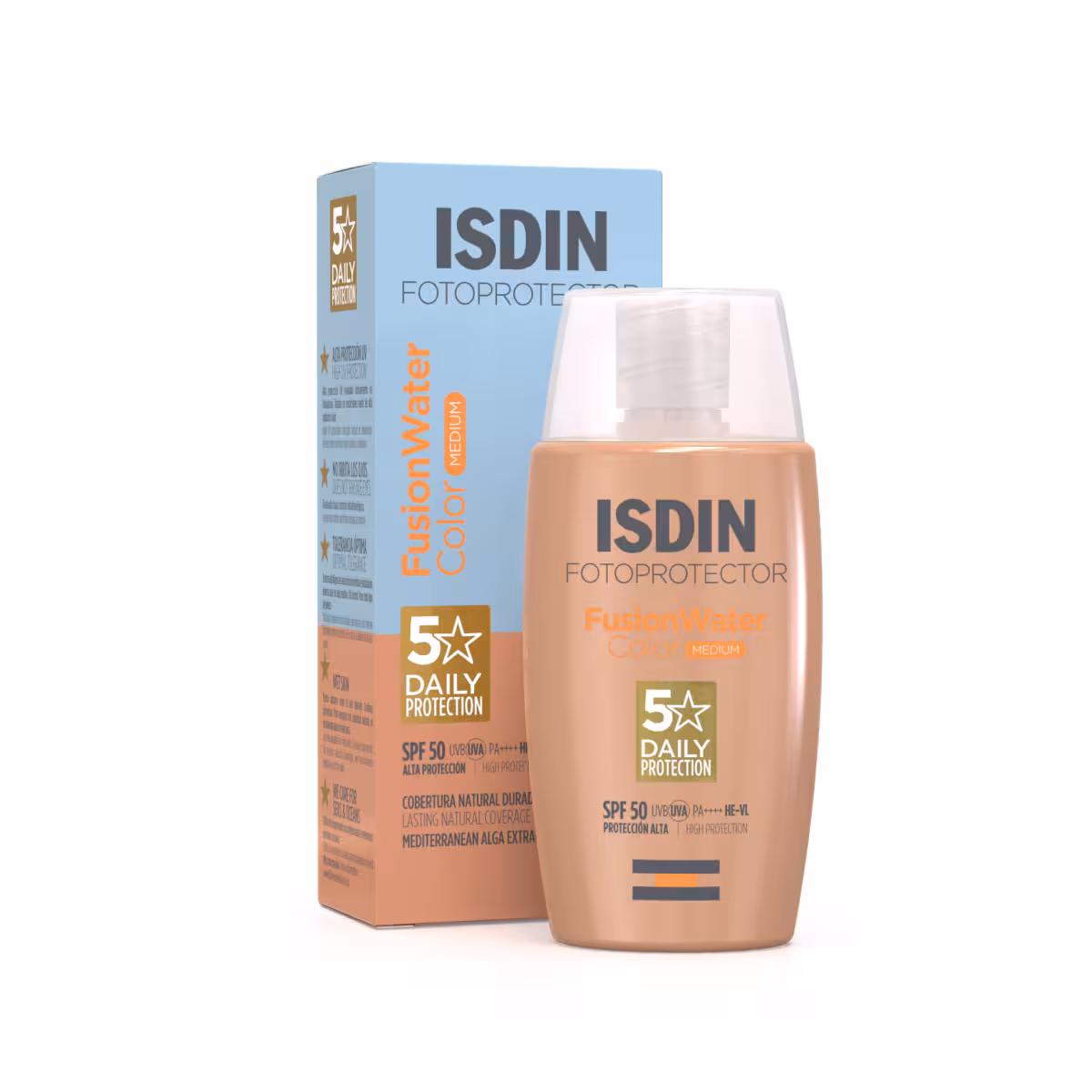 ضدآفتاب ایزدین فیوژن واتر مجیک رنگ مدیوم (Isdin Fotoprotector Fusion Water Magic SPF50)_ اورجینال