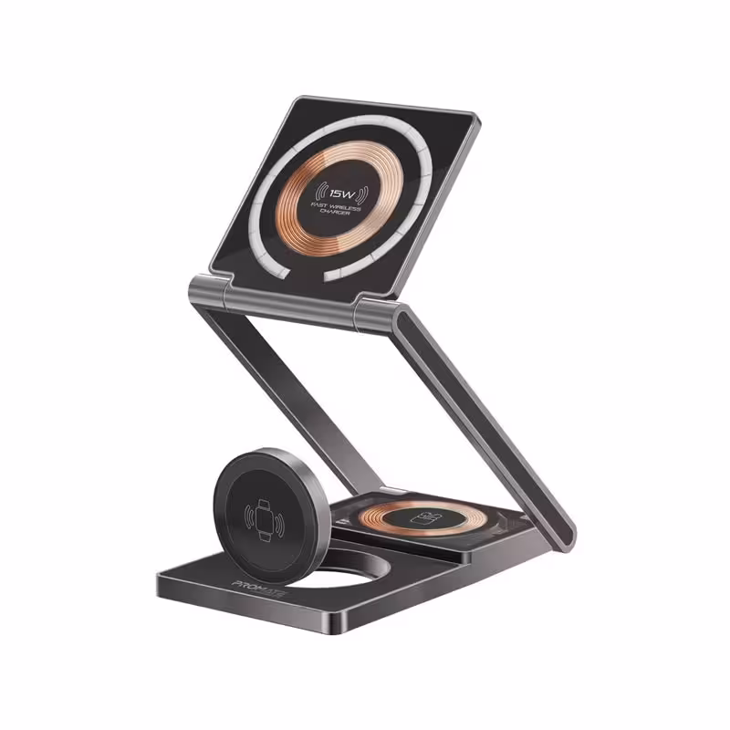 شارژر بی سیم پرومیت مدل LUCIDFOLD-TRIO