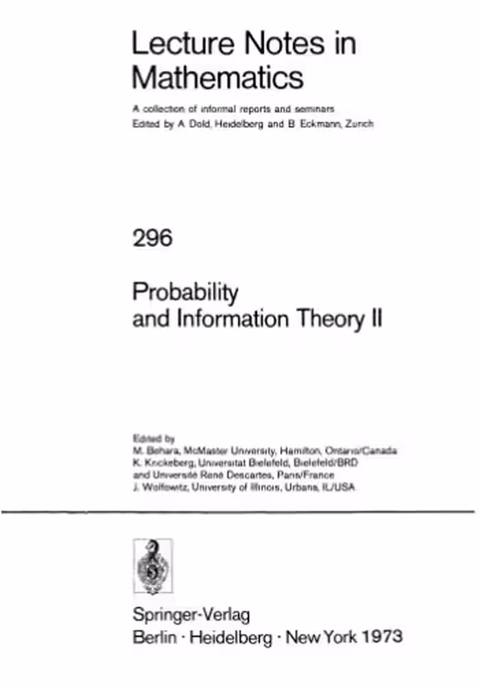 خرید و دانلود نسخه کامل کتاب Probability and Information Theory II