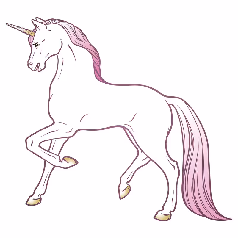 استیکر پارچه و لباس مدل dtf طرح یونیکورن کد H15.790 مجموعه 4 عددی