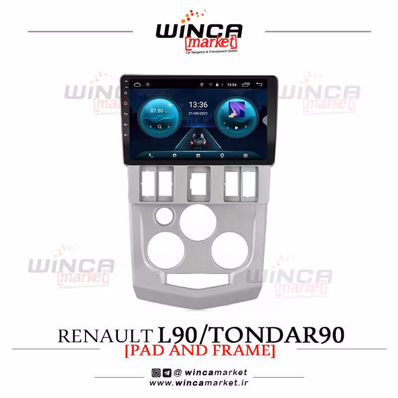 مانیتور فابریک رنو ال L90 تندر سری اس S400 پلاس WINCA وینکا مدل RS855