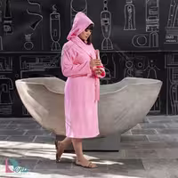 حوله تن پوش آرام رنگ صورتی روشن