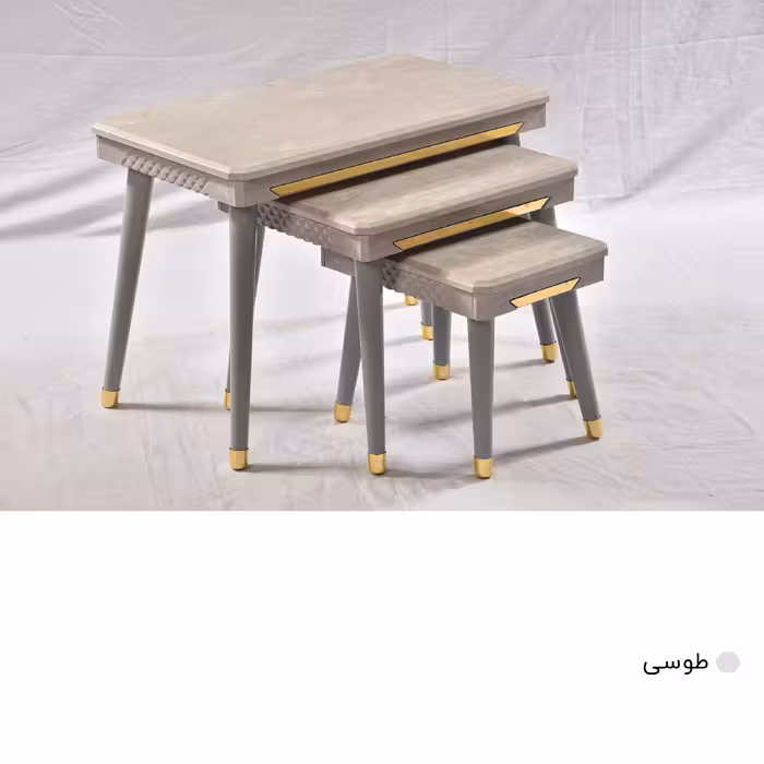 میز جلومبلی میز چوب مدل لاکچری مجموعه 4 عددی