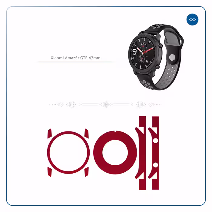 برچسب ماهوت طرح Matte Warm Red مناسب برای ساعت هوشمند شیایومی Amazfit GTR 47mm