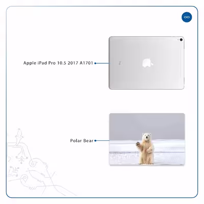برچسب پوششی ماهوت مدل Polar bear مناسب برای تبلت اپل iPad Pro 10.5 2017 A1701