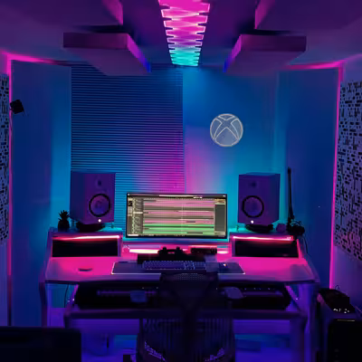 چراغ دیواری نئون دیزاین طرح Xbox-GL_WHT