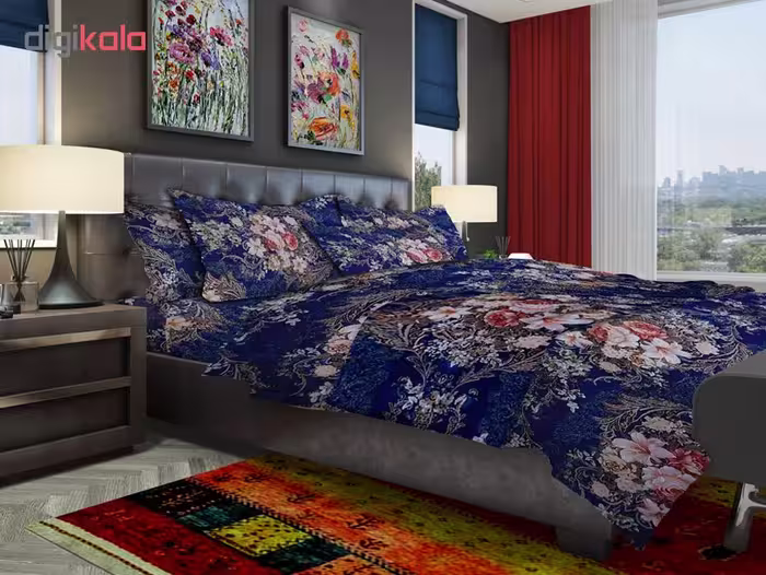 سرویس ملحفه طراحان دیبا کد Avin k 2468 دو نفره 3 تکه