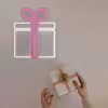 چراغ دیواری نئون دیزاین طرح Gift-Box_PN