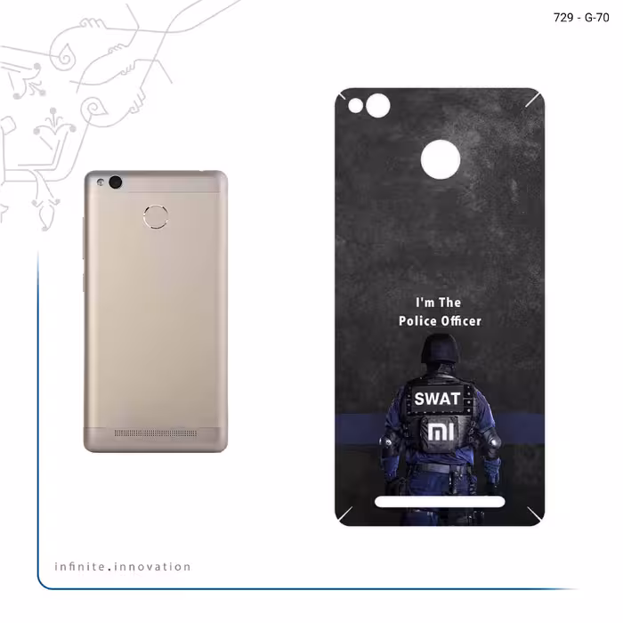 برچسب پوششی ماهوت مدل Police Officer مناسب برای گوشی موبایل شیائومی Redmi 3 Pro