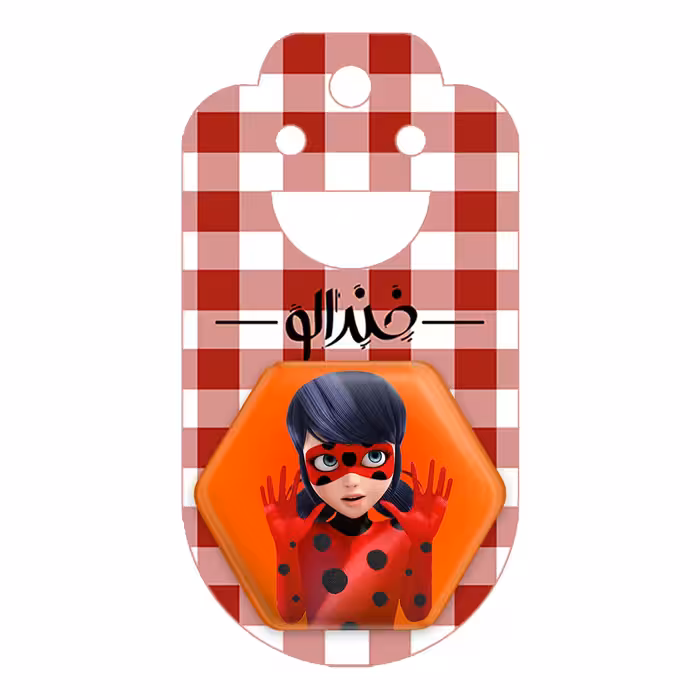 پیکسل خندالو طرح دختر کفشدوزکی مدل شش ضلعی کد 3464