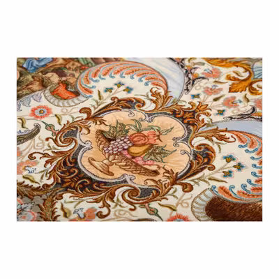 فرش دستبافت شش متری مدل چله و گل کد h1112 یک جفت