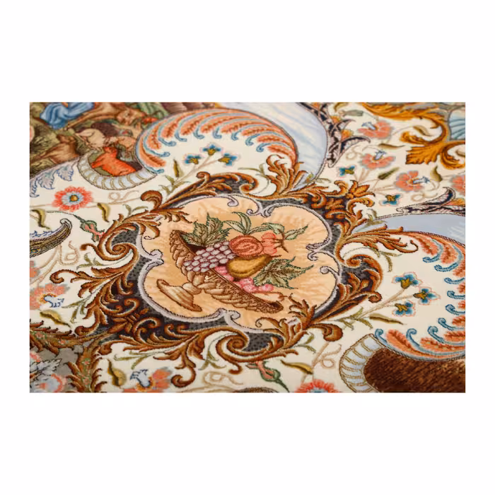 فرش دستبافت شش متری مدل چله و گل کد h1112 یک جفت