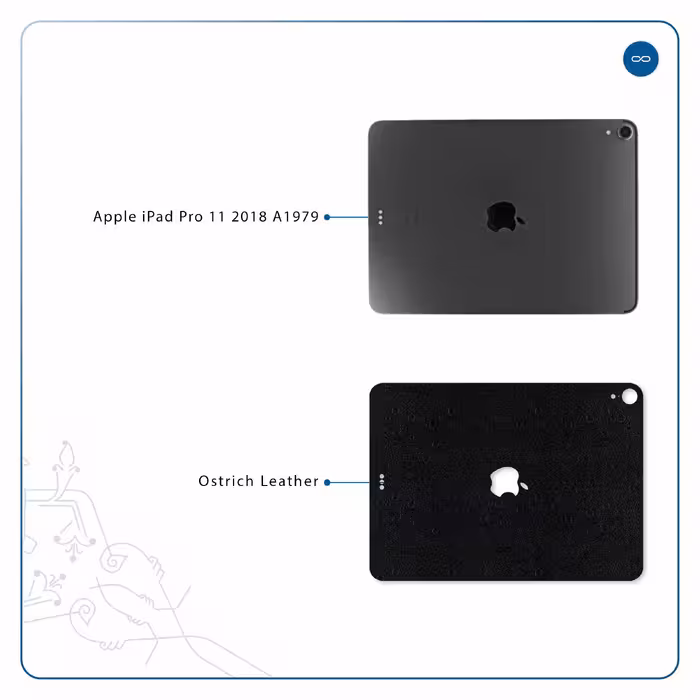 برچسب پوششی ماهوت مدل Ostrich-Leather مناسب برای تبلت اپل iPad Pro 11 2018 A1979