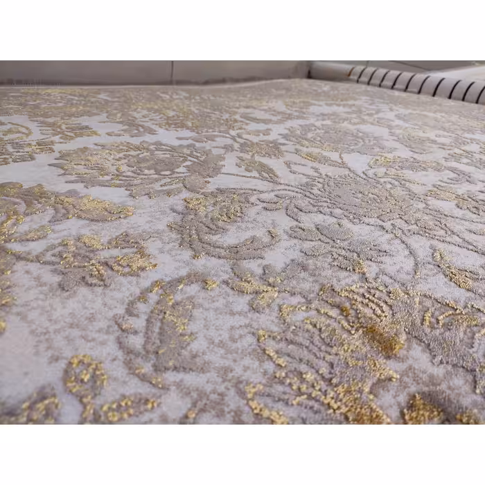 فرش ماشینی زمرد مشهد طرح پتینه مدل 2115