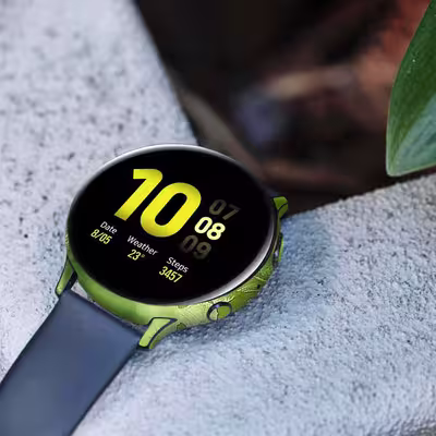 برچسب ماهوت طرح Green-Crystal-Marble مناسب برای ساعت هوشمند سامسونگ Galaxy Watch Active 2 44mm