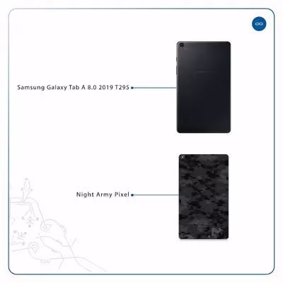 برچسب پوششی ماهوت مدل Night-Army-Pixel مناسب برای تبلت سامسونگ Galaxy Tab A 8.0 2019 T295