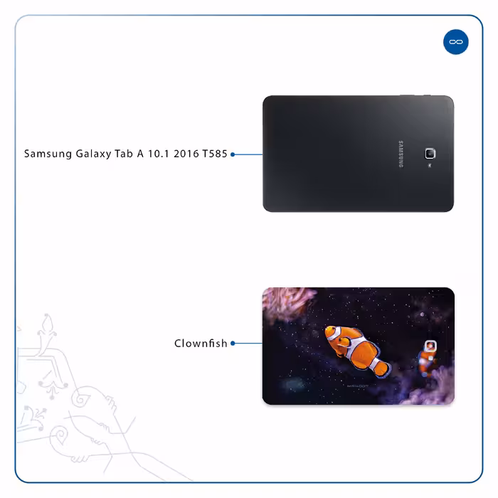 برچسب پوششی ماهوت مدل Clownfish مناسب برای تبلت سامسونگ Galaxy Tab A 10.1 2016 T585