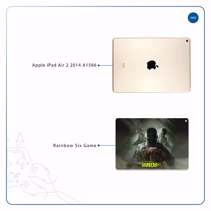 برچسب پوششی ماهوت مدل Rainbow-Six-Game مناسب برای تبلت اپل iPad Air 2 2014 A1566