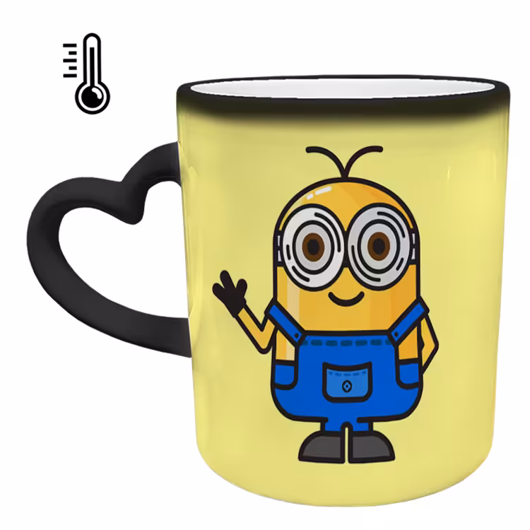 ماگ حرارتی مدل دسته قلبی طرح مینیون کد 24