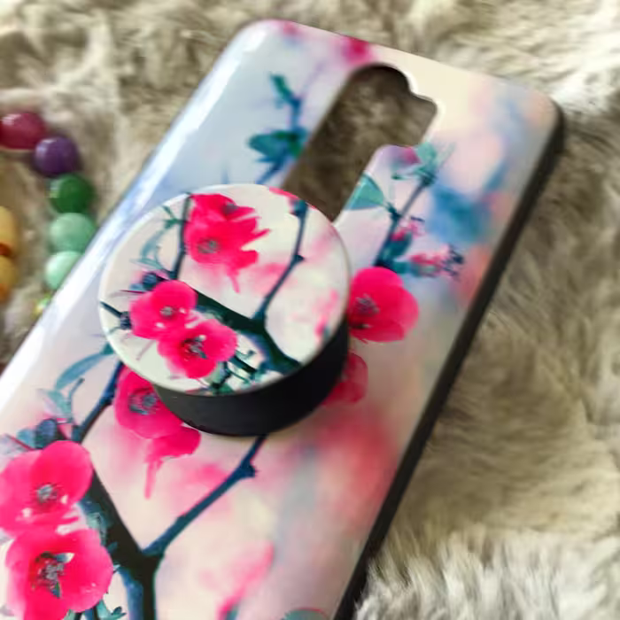 کاور طرح گل کد A4279 مناسب برای گوشی موبایل شیائومی Redmi Note 8 Pro به همراه پایه نگهدارنده
