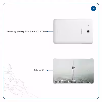 برچسب پوششی ماهوت مدل Tehran City مناسب برای تبلت سامسونگ Galaxy Tab E 9.6 2015 T560