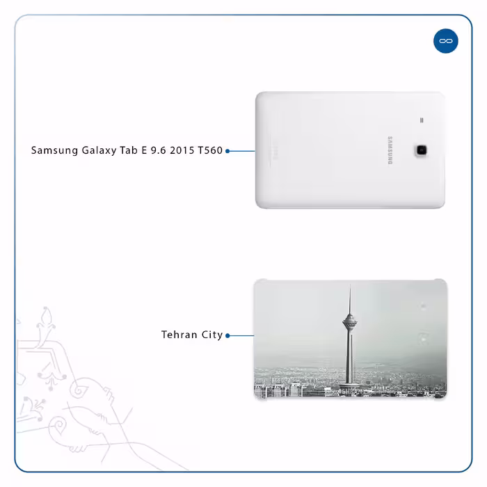 برچسب پوششی ماهوت مدل Tehran City مناسب برای تبلت سامسونگ Galaxy Tab E 9.6 2015 T560