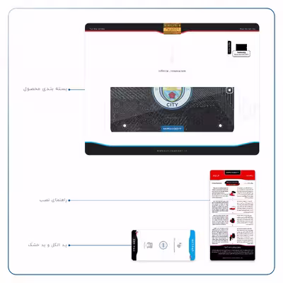 برچسب پوششی ماهوت مدل Manchester-City مناسب برای تبلت سامسونگ Galaxy Tab S2 9.7 2015 T815
