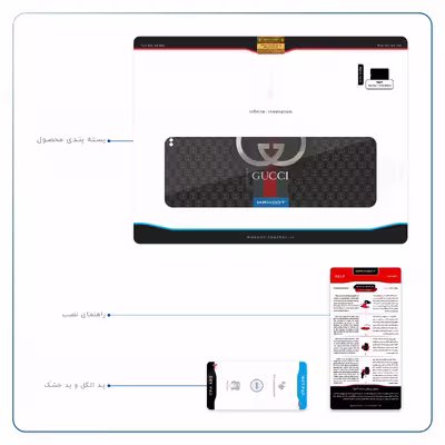 برچسب پوششی ماهوت مدل GUCCI-Logo مناسب برای تبلت اپل iPad Pro 11 2018 A2013