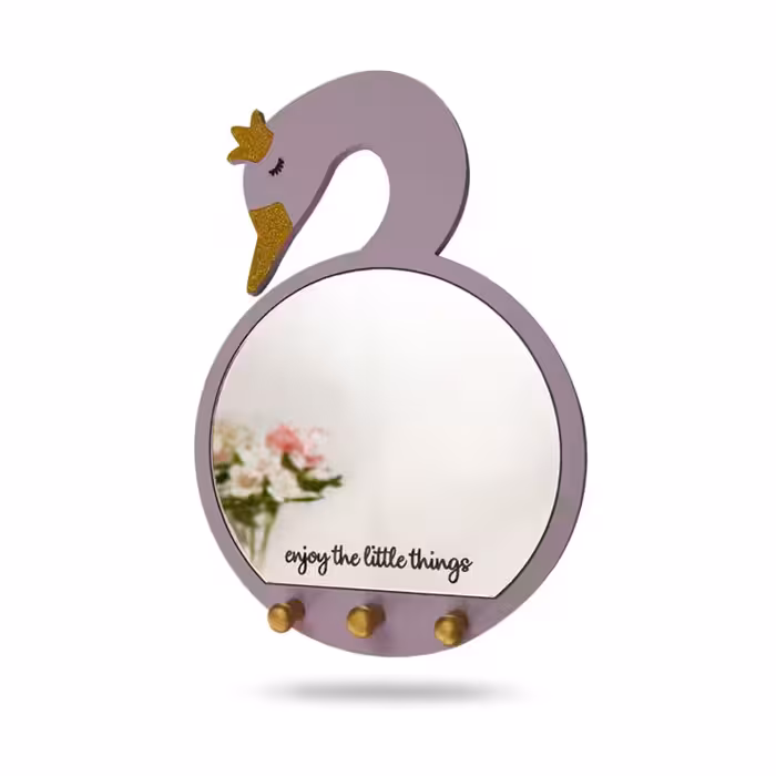 آینه دکوراتیو طرح قو مدل MKids57