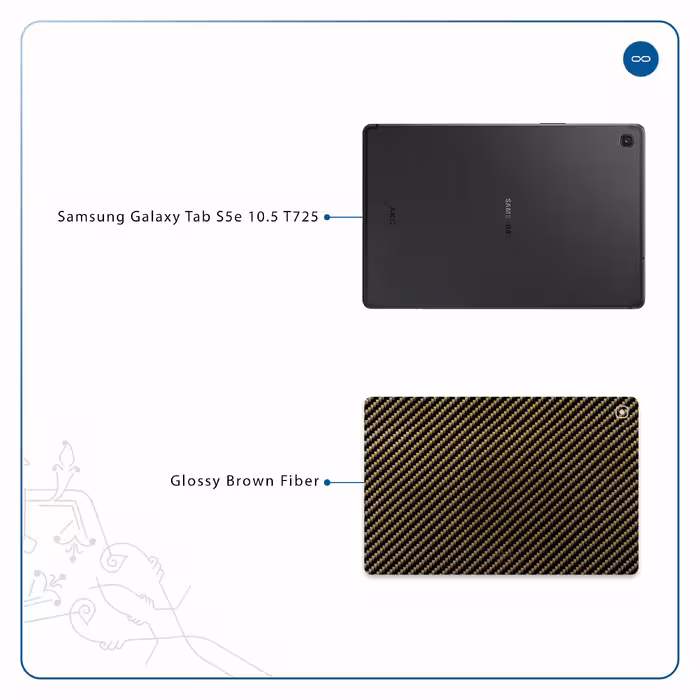 برچسب پوششی ماهوت مدل Glossy-Brown-Fiber مناسب برای تبلت سامسونگ Galaxy Tab S5e 10.5 2019 T725