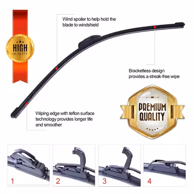 تیغه برف پاک‌کن رویال اسپرت مدل FLAT PRO مناسب برای دنا پلاس بسته 2 عددی