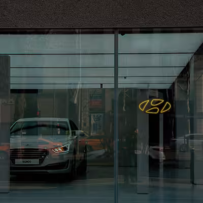 چراغ دیواری نئون دیزاین طرح Hyundai-BL_YL