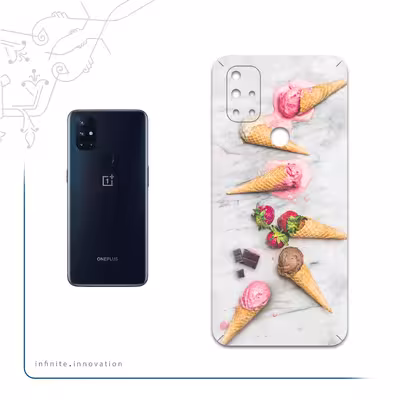 برچسب پوششی ماهوت مدل Funnel-ice-cream مناسب برای گوشی موبایل وان پلاس Nord N10 5G