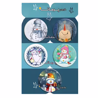 پیکسل پرمانه طرح snowman کد pmg5.9043 مجموعه 5 عددی